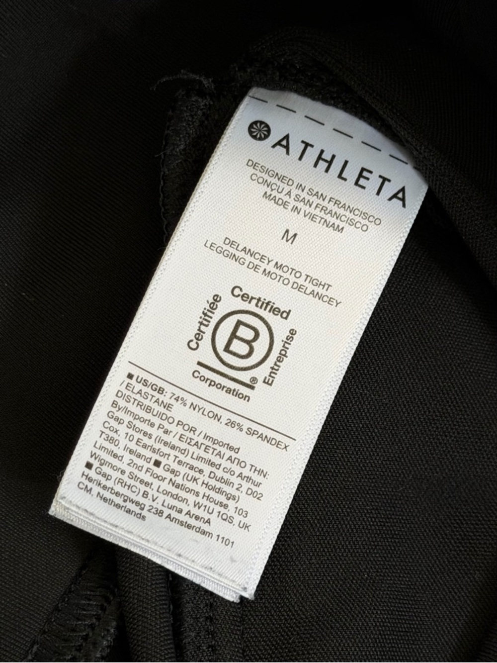 Athleta Delancey Moto Leggings Athleisure Black High Rise M - Picture 10 of 12